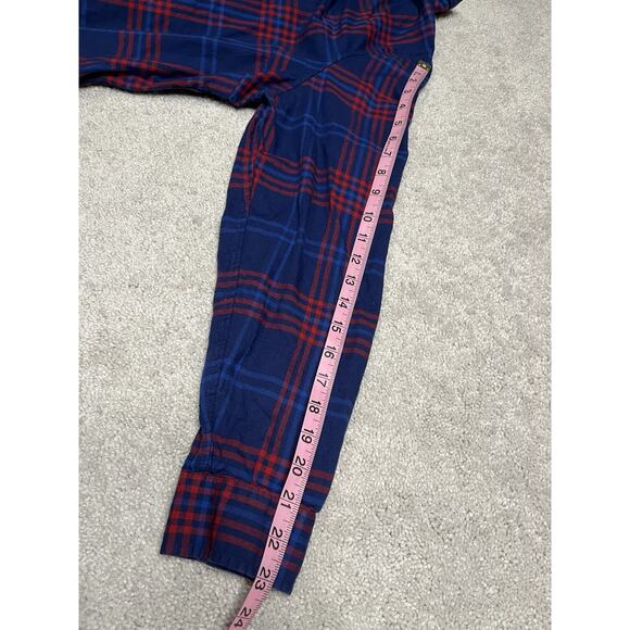 LL Bean Flannel Shirt Womens Large Scotch Plaid blue Button Up - Picture 7 of 7